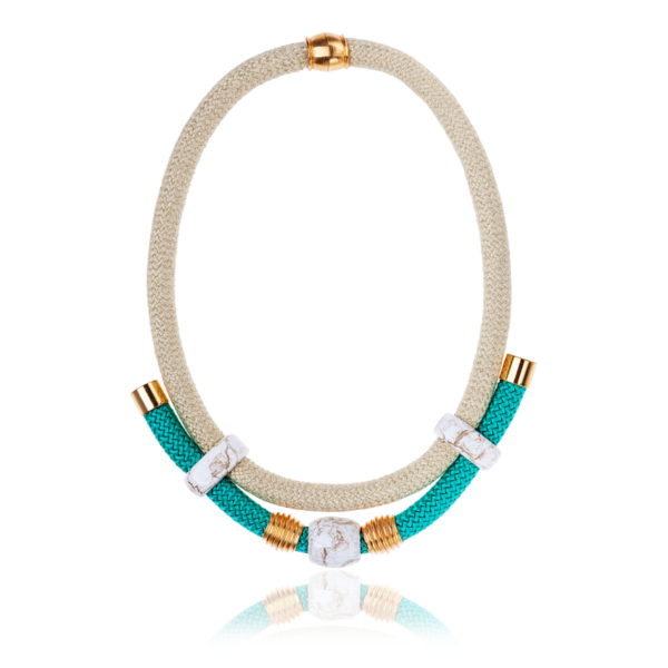 Emerald and Gold Statement Necklace
